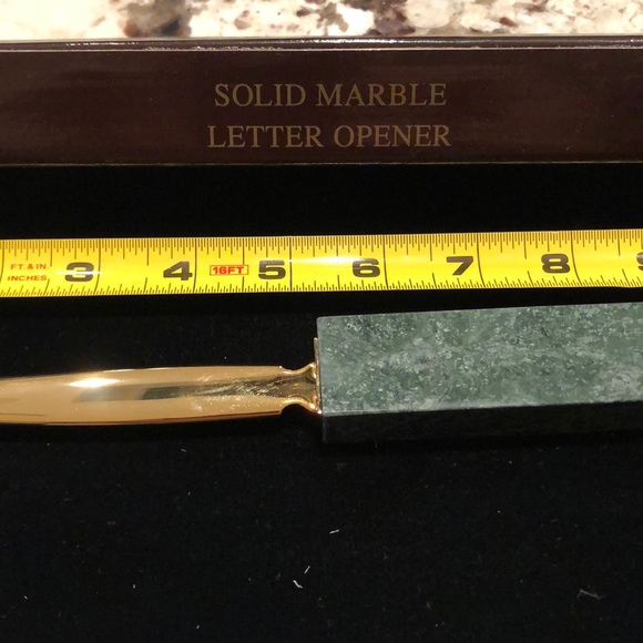 New Monarch Green Marble Letter Opener - Picture 4 of 9